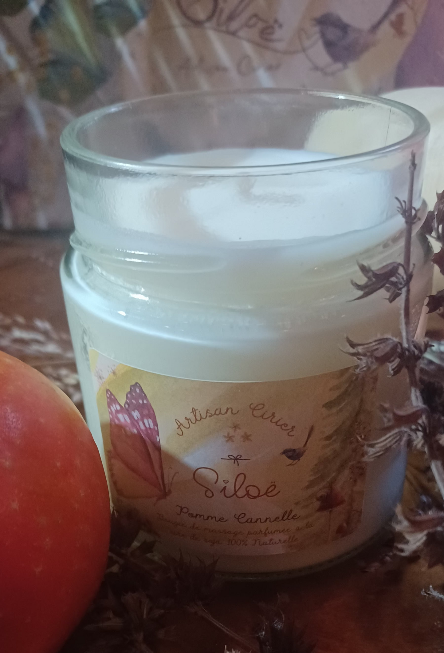 Bougie SILOË : Pomme Cannelle