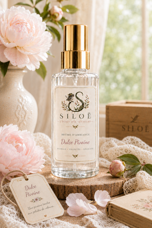 Douce Pivoine - Brume d'ambiance 100ml - Fabrication Artisanal  SILOË