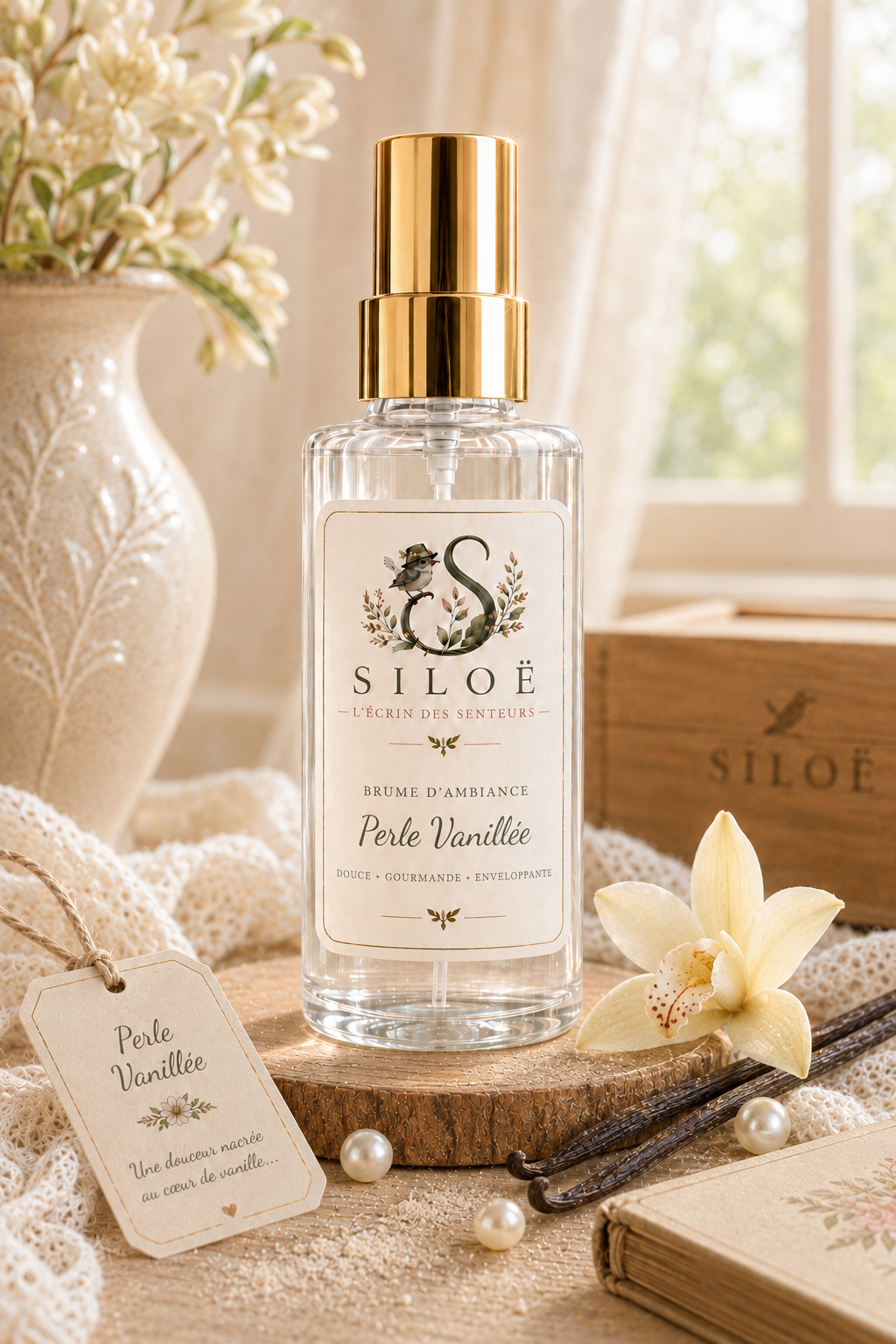 Perle Vanillée – Brume d’ambiance 100 ml - Fabrication artisanal  SILOË