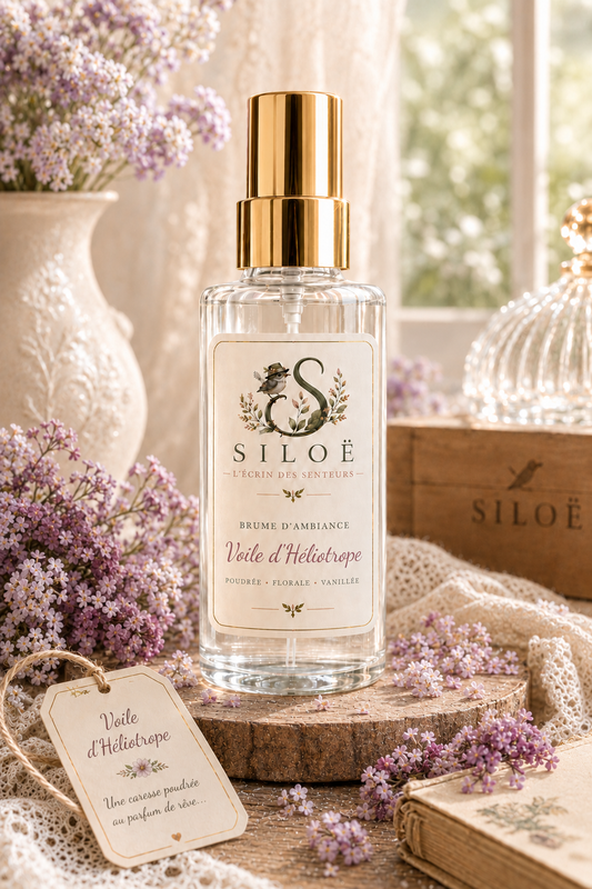 Voile d'Héliotrope - Brume d'ambiance 100ml - Fabrication Artisanal  SILOË