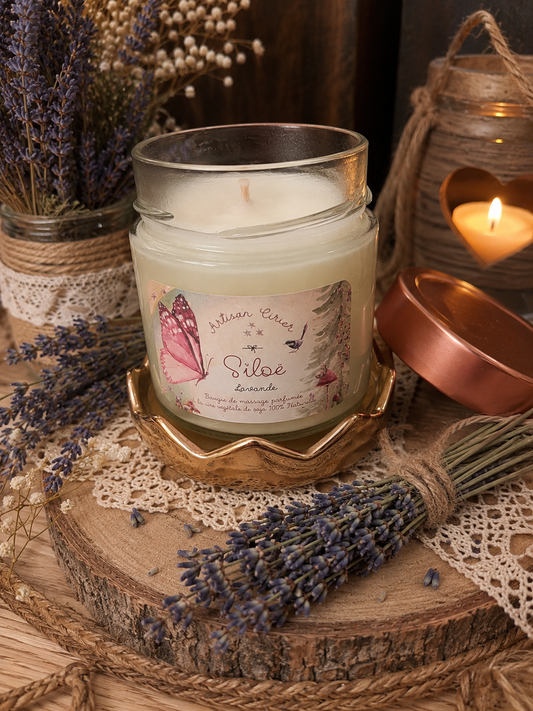 Bougie parfumée Lavande 190 g – SILOË | Fabrication artisanale